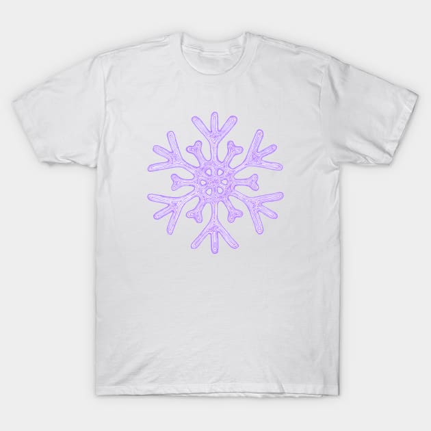 Snowflake (purple) T-Shirt by calenbundalas